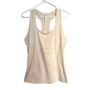 Fabletics Racerback Workout Tank Top – Off-White, Women’s Medium